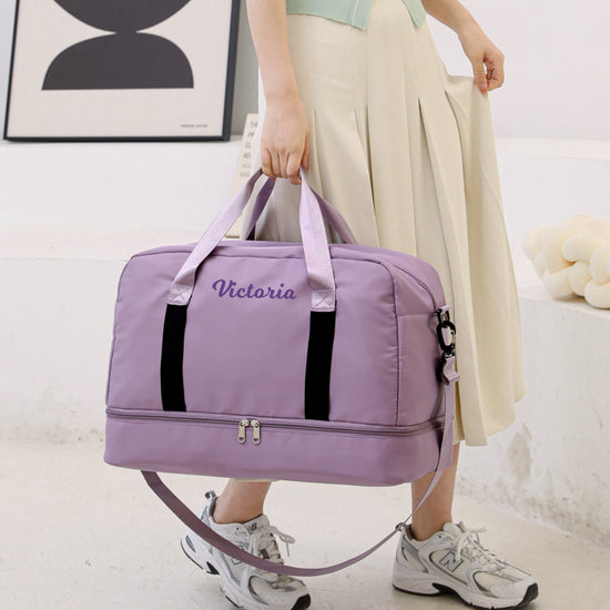 Personalized Water-resistant Women Weekender Overnight Bag, Custom Gym Duffle Bag,Travel Bag - MTWORLDKIDS.COM