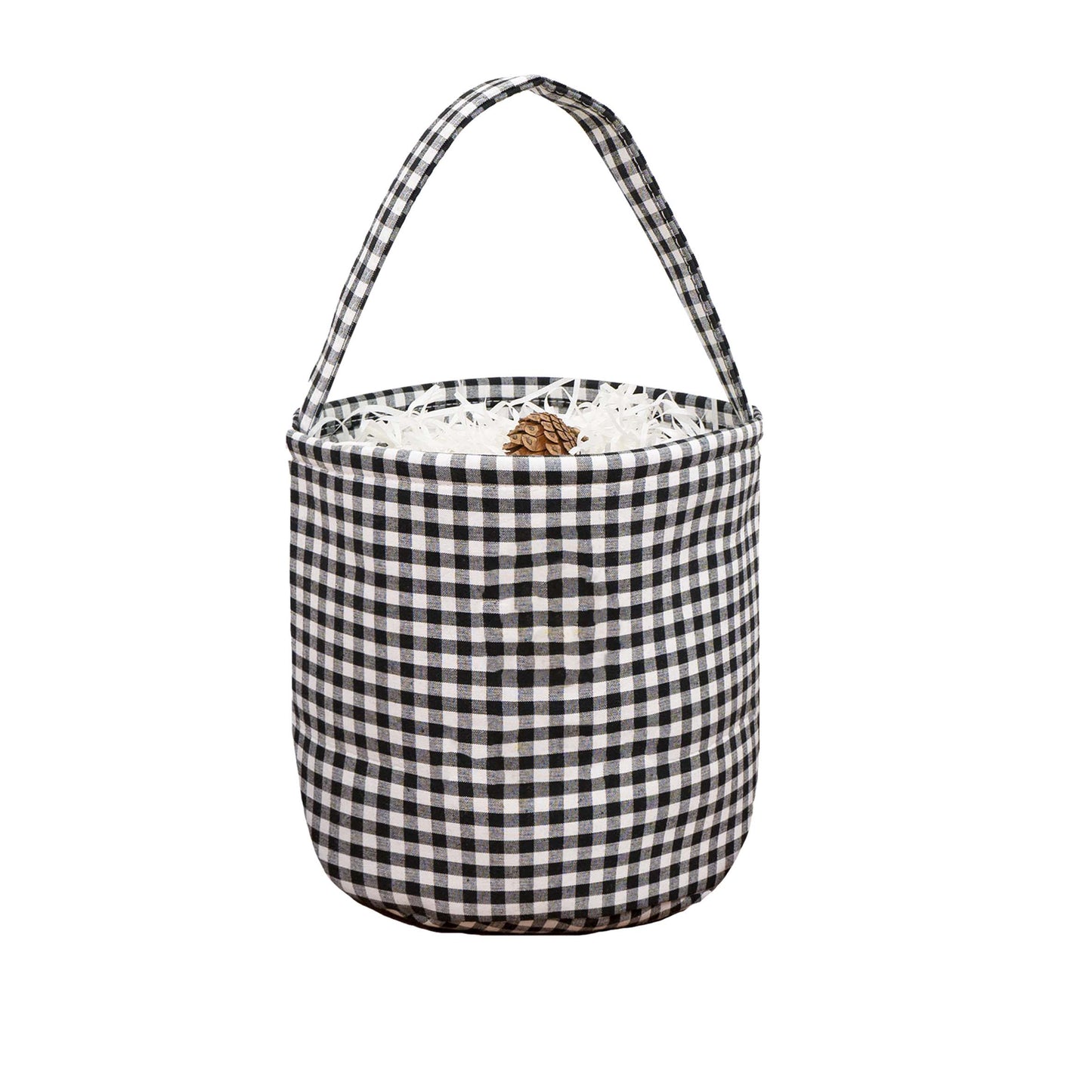 Monogrammed Halloween Gingham Trick-or-Treat Bag for Kids Candy Buckets Fabric Tote Gift Bags - MTWORLDKIDS.COM