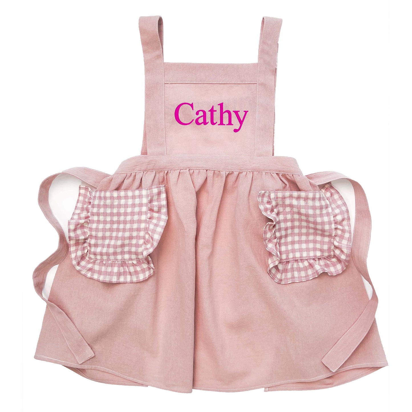 Kids Apron with Plaid Pockets - MTWORLDKIDS.COM