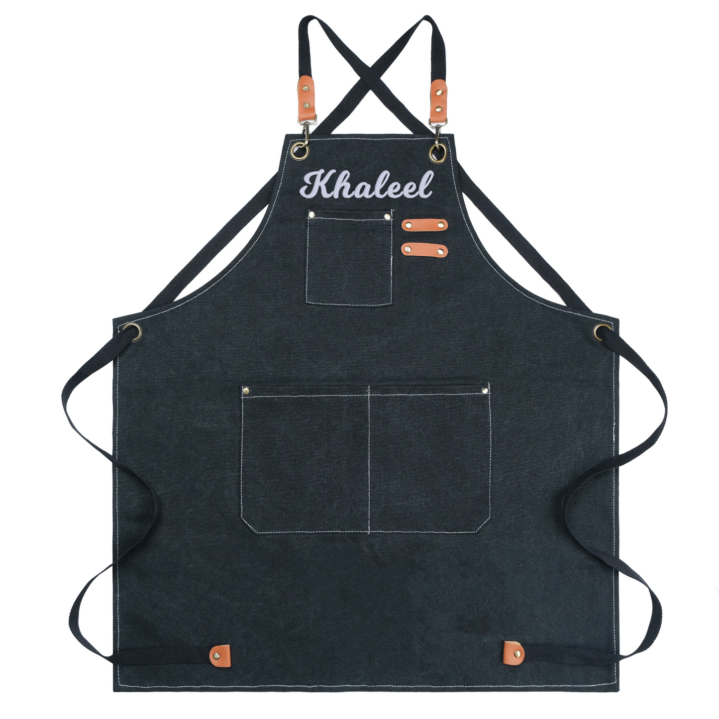 Work Apron Canvas Apron Workshop Tool Apron with Adjustable Straps - MTWORLDKIDS.COM