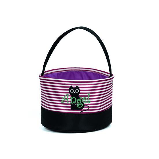 Halloween Canvas Bucket for Kids- Bat - MTWORLDKIDS.COM