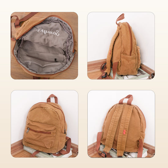 Vintage Canvas Backpack for School and Adventures - MTWORLDKIDS.COM