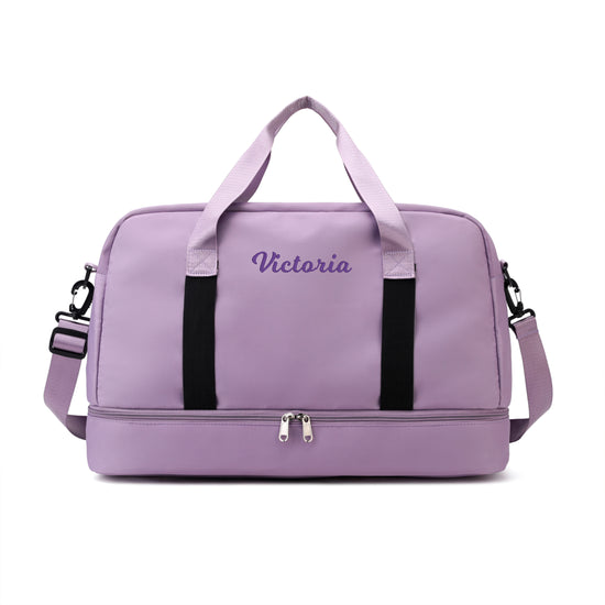 Personalized Water-resistant Women Weekender Overnight Bag, Custom Gym Duffle Bag,Travel Bag - MTWORLDKIDS.COM