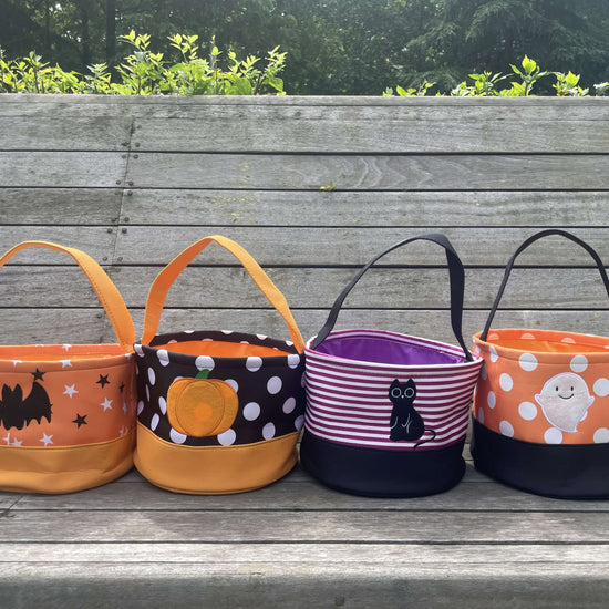 Halloween Canvas Bucket for Kids- Ghost - MTWORLDKIDS.COM