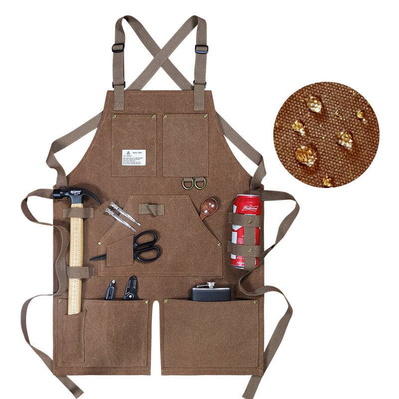 Waxed Canvas Carpenter Apron - MTWORLDKIDS.COM