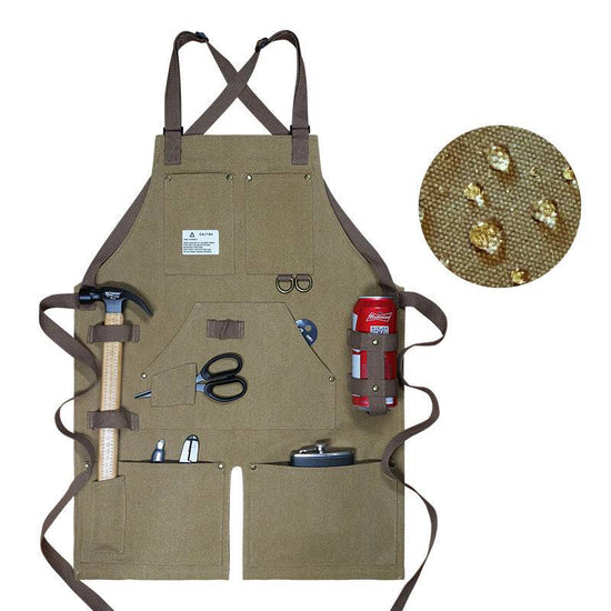 Waxed Canvas Carpenter Apron - MTWORLDKIDS.COM