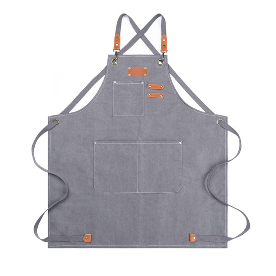 Work Apron Canvas Apron Workshop Tool Apron with Adjustable Straps - MTWORLDKIDS.COM