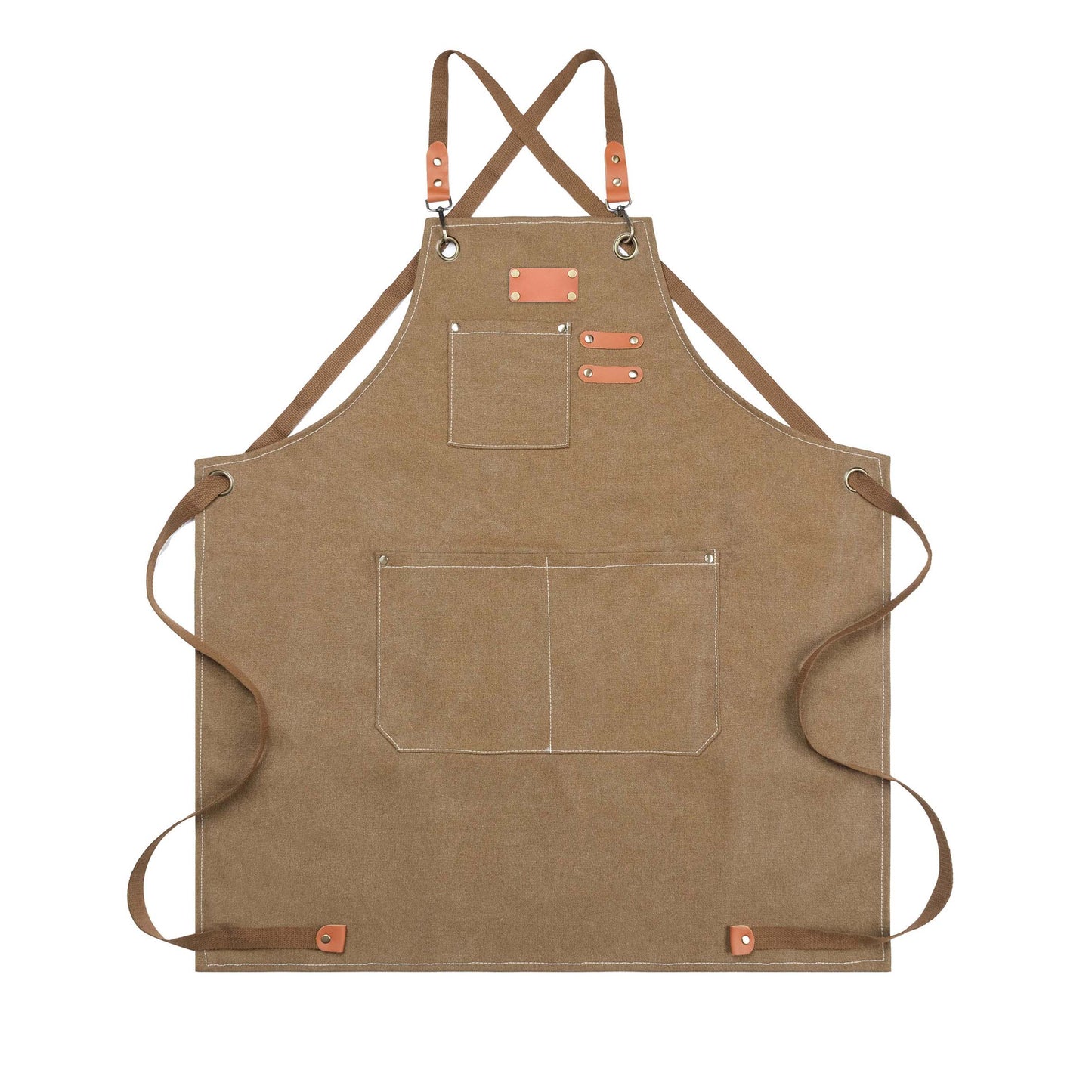 Work Apron Canvas Apron Workshop Tool Apron with Adjustable Straps - MTWORLDKIDS.COM