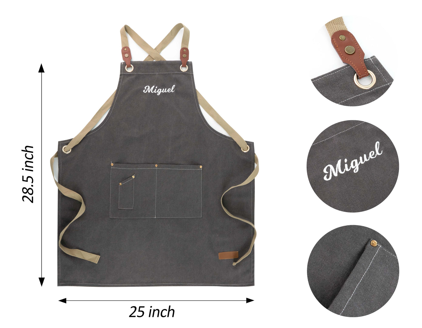 Personalized Canvas Apron for Culinary Experts - MTWORLDKIDS.COM