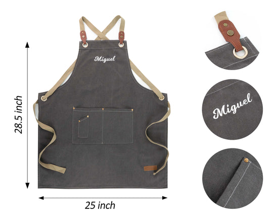 Personalized Canvas Apron for Culinary Experts - MTWORLDKIDS.COM