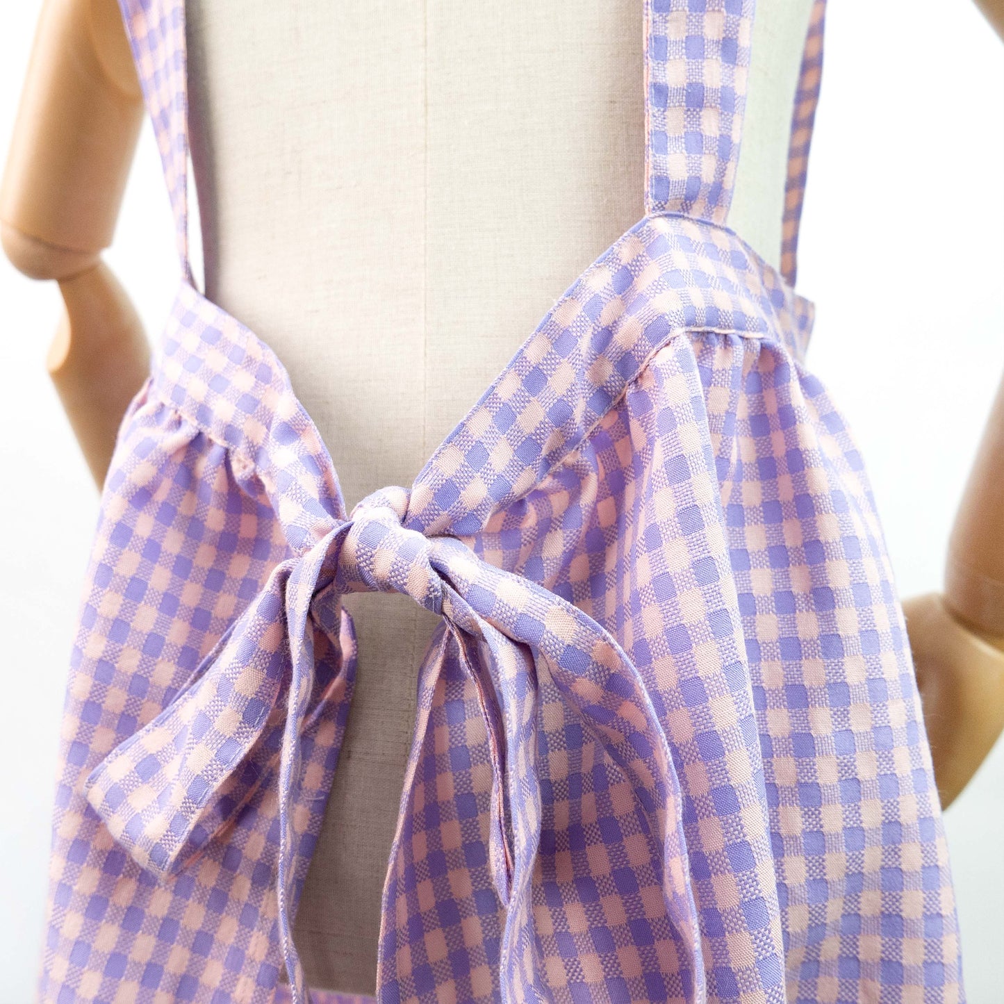 Kid's Plaid Apron With Pockets - MTWORLDKIDS.COM