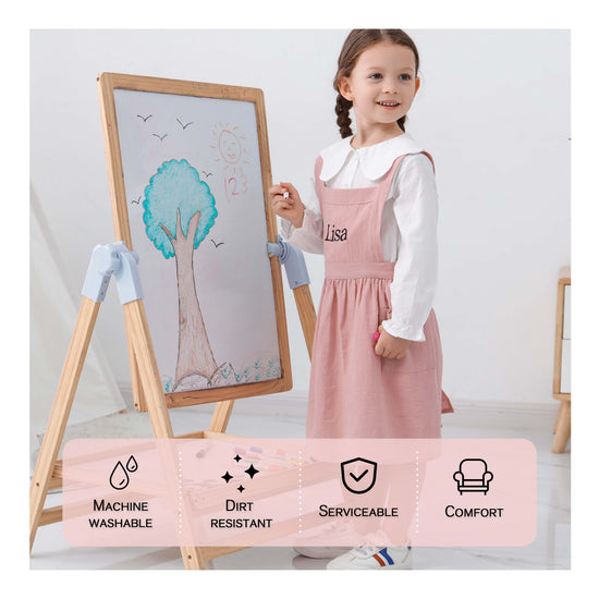 Kid's Apron With Personalized Embroidery (Classic) - MTWORLDKIDS.COM