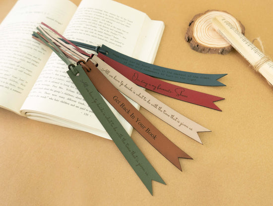 Engraved Leather Bookmark - MTWORLDKIDS.COM