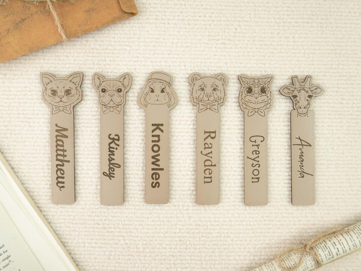 Leather Animal Bookmark - MTWORLDKIDS.COM