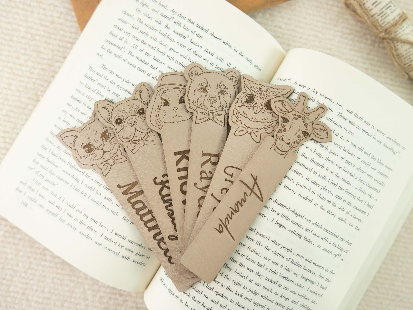 Leather Animal Bookmark - MTWORLDKIDS.COM