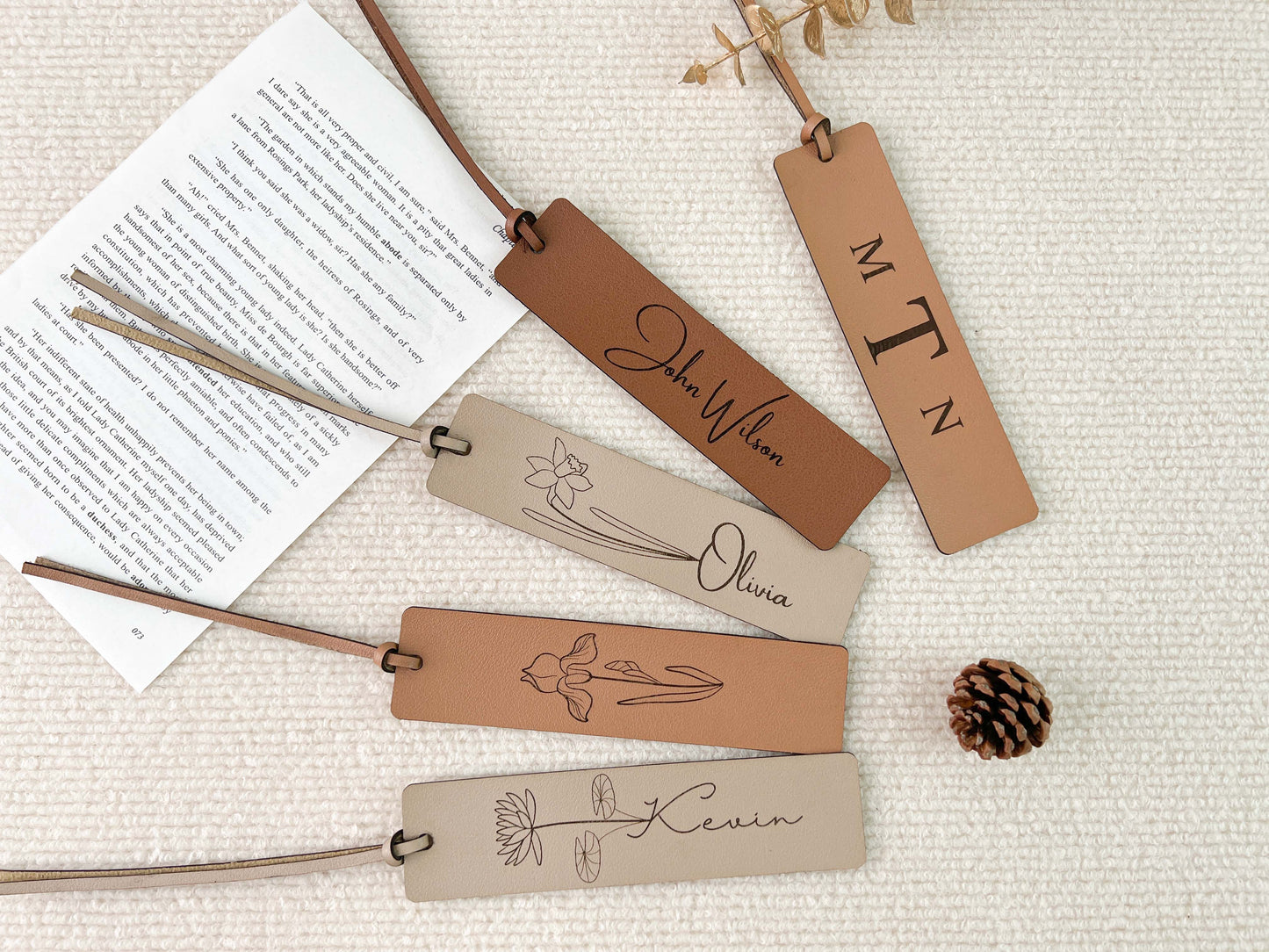 Personalized Birth Flower Bookmark - MTWORLDKIDS.COM