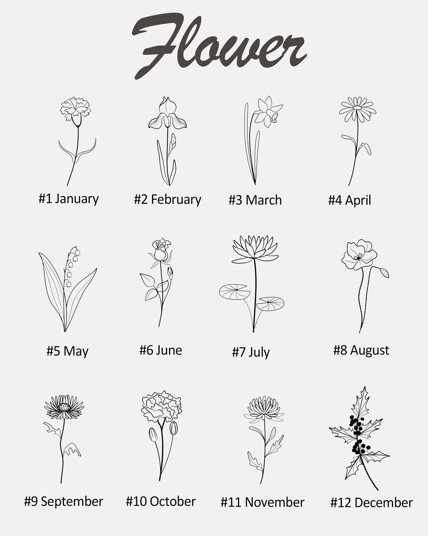 Personalized Birth Flower Bookmark - MTWORLDKIDS.COM