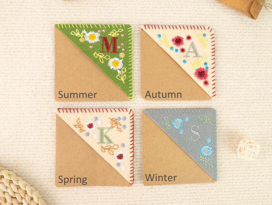 Hand Embroidered Corner Bookmarks: Mark Your Reading Adventure - MTWORLDKIDS.COM