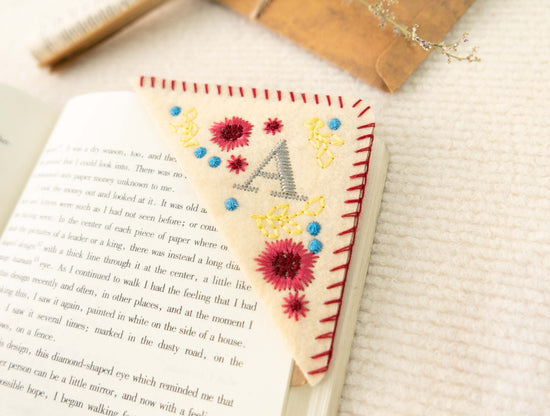 Hand Embroidered Corner Bookmarks: Mark Your Reading Adventure - MTWORLDKIDS.COM