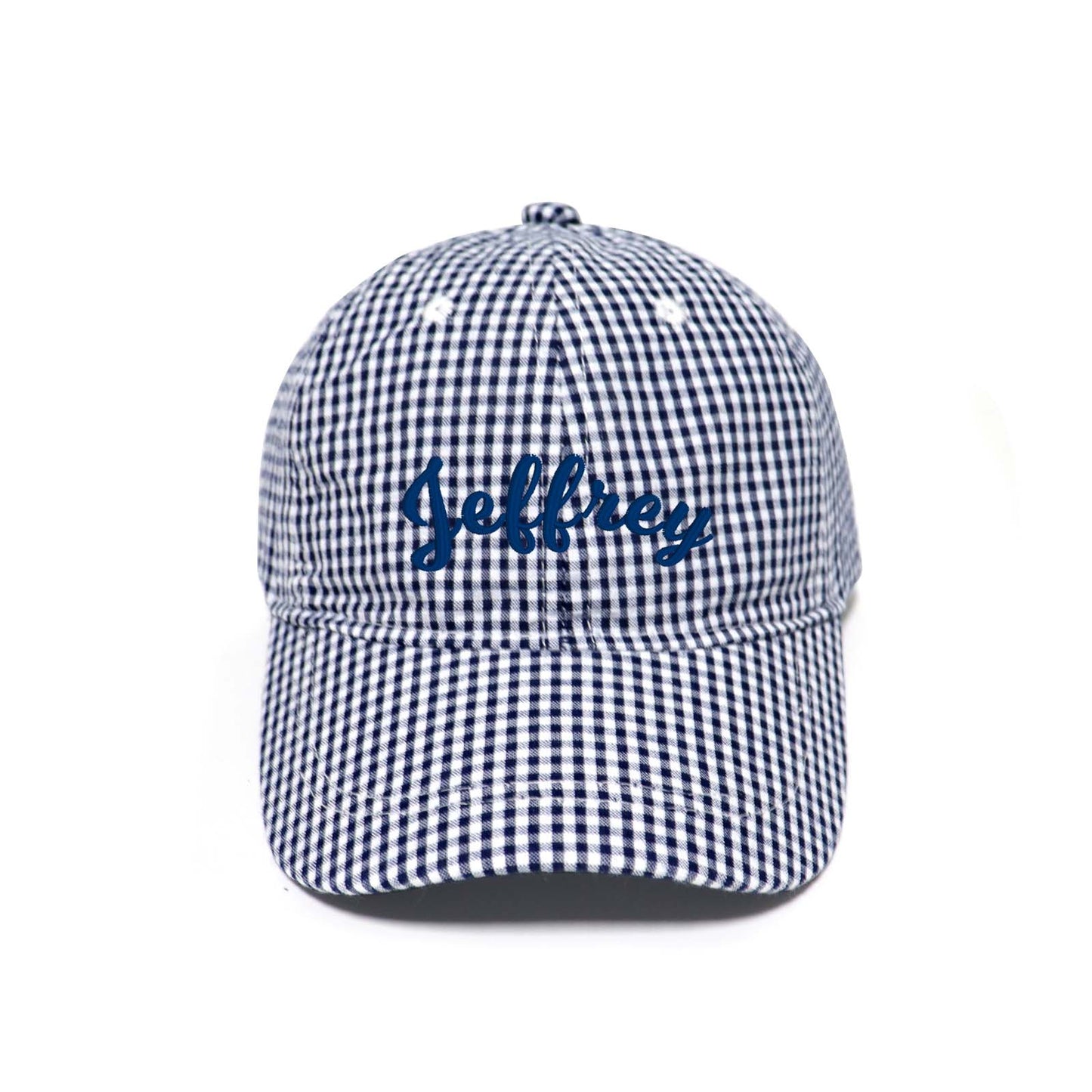 Adorable Kid's Baseball Cap - Light Blue Stripe with personalized name