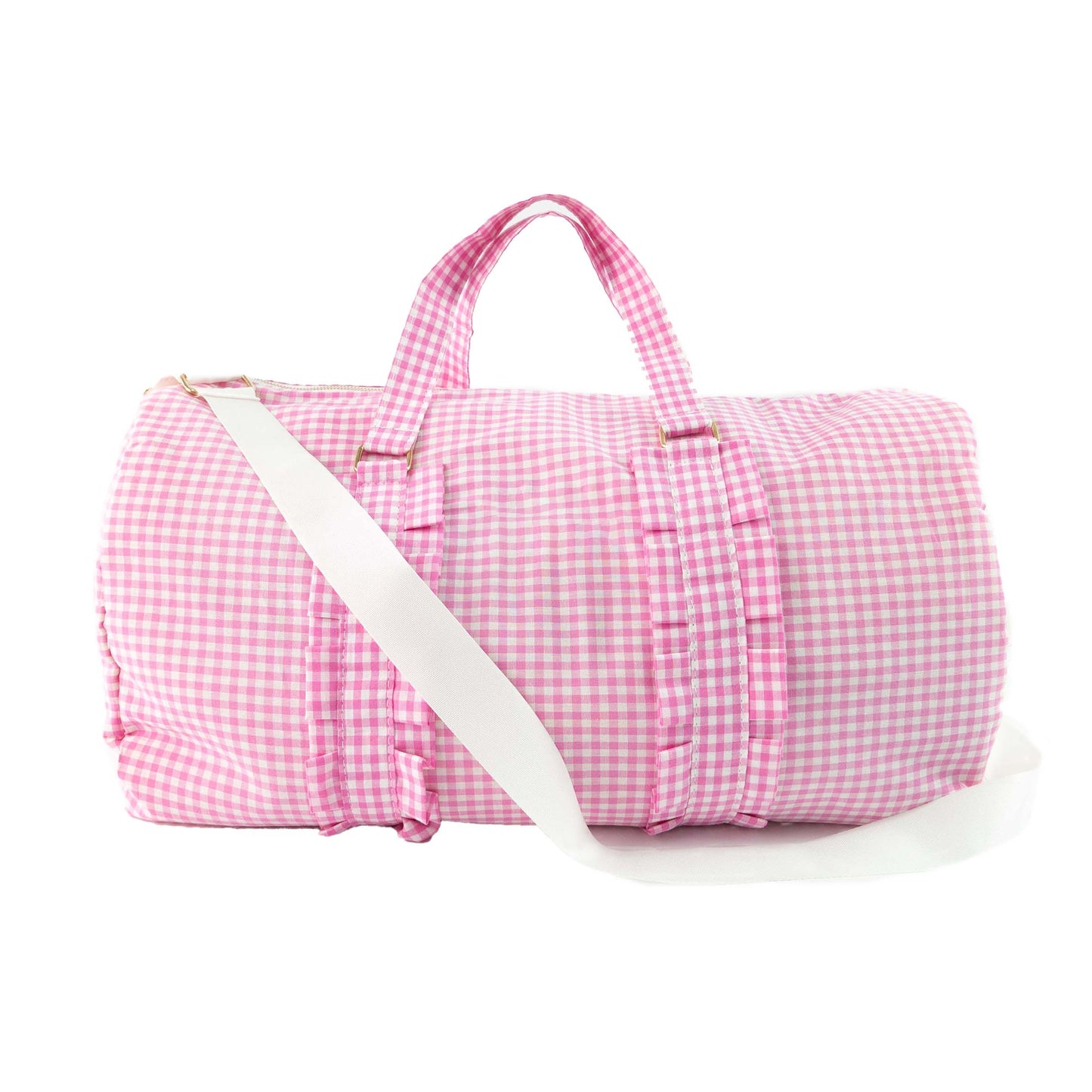 Pink Gingham Weekender Duffle - MTWORLDKIDS.COM