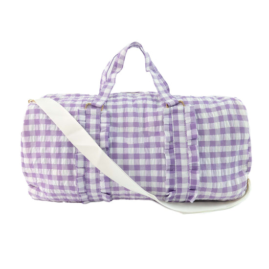 Pink Gingham Weekender Duffle - MTWORLDKIDS.COM