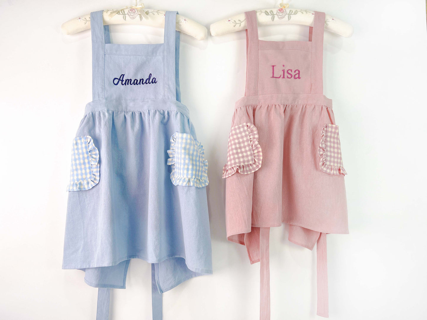 Kids Apron with Plaid Pockets - MTWORLDKIDS.COM