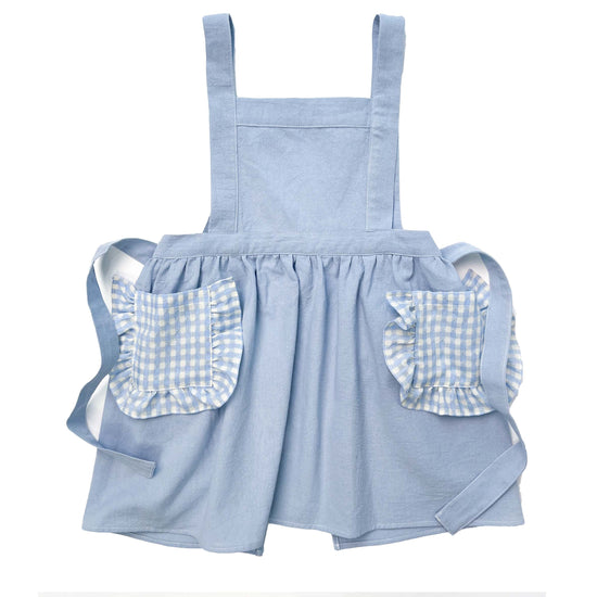 Kids Apron with Plaid Pockets - MTWORLDKIDS.COM