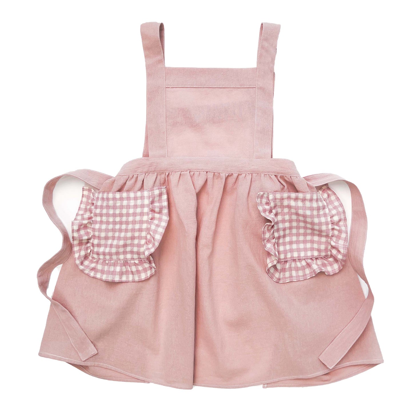 Kids Apron with Plaid Pockets - MTWORLDKIDS.COM