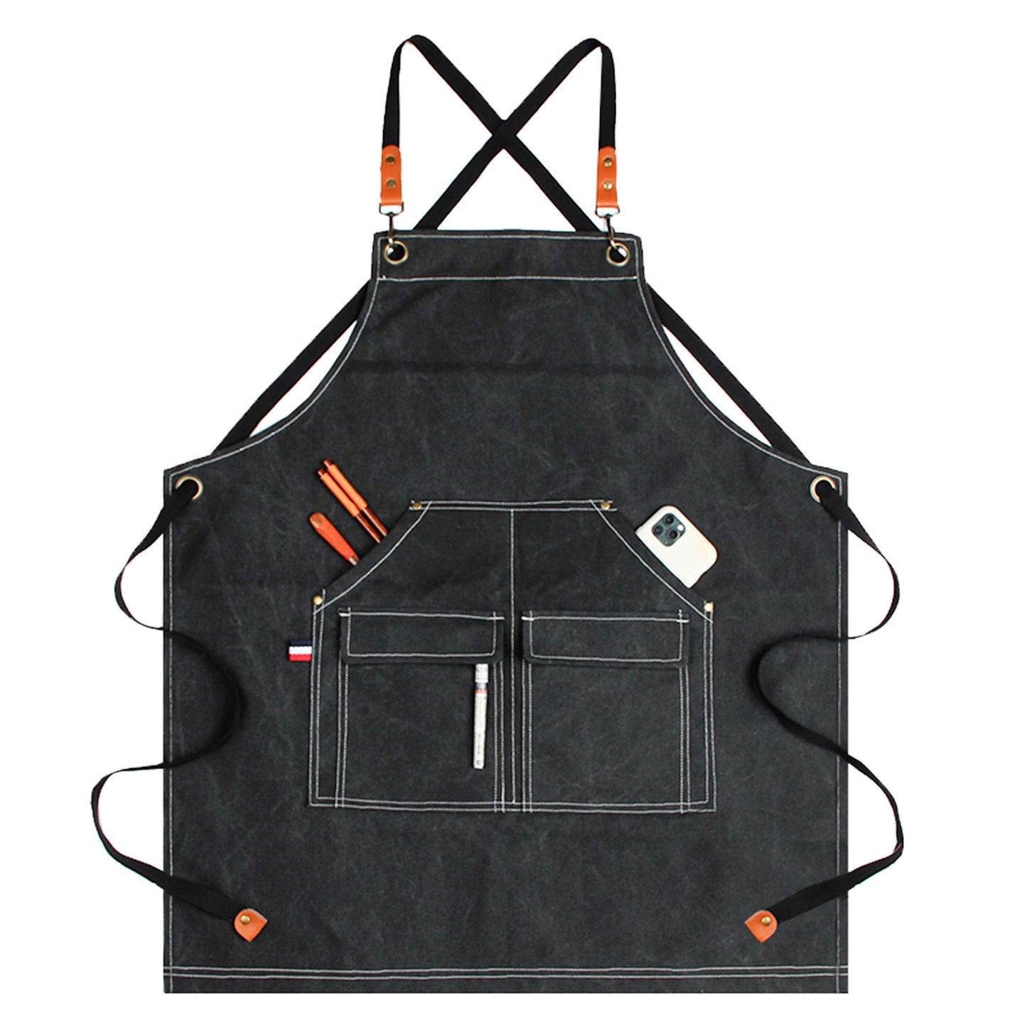 Canvas Aprons with Adjustable Strap for Kitchen Cooking Baking BBQ - MTWORLDKIDS.COM