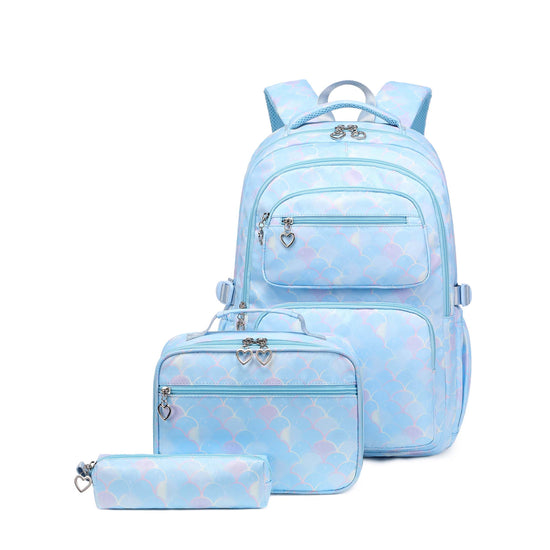 Kids 6 in 1 School Backpack with Lunch Bag and Pencil Case Preschool Kindergarten Bookbag Set - MTWORLDKIDS.COM